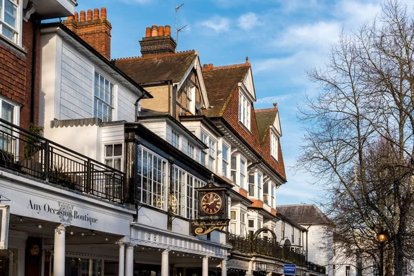 Tunbridge Wells Kent Ledna Zobrazení Budov Vlnovkami Royal Tunbridge Wells — Stock fotografie