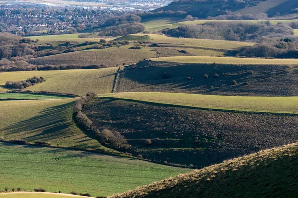 Landsbygden Runt Folkington East Sussex — Stockfoto