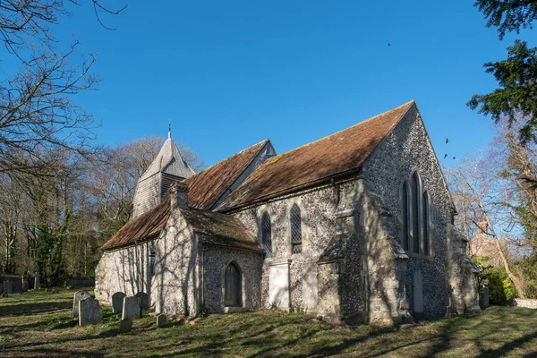 Folkington East Sussex Januari Church Peter Vincula Folkington East Sussex — Stockfoto