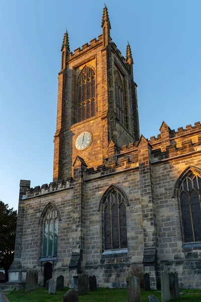 East Grinstead West Sussex Januar Abends Sonnenlicht Auf Swithuns Kirche — Stockfoto