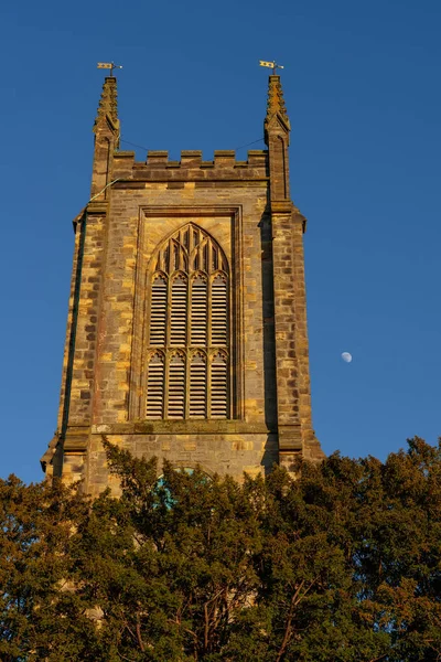 East Grinstead West Sussex Januar Abends Sonnenlicht Auf Swithuns Kirche — Stockfoto