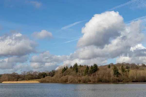 View Ardingly Reservoir Sunny Winter Day — Stock Photo, Image