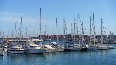 Valencia, İspanya - 27 Şubat: Görünüm Marina Valencia s
