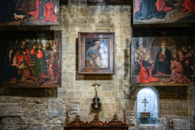 Valencia, İspanya - 27 Şubat: Katedralin iç görünümü 