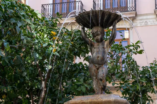 VALENCIA, SPAIN - FEBRUARY 25 : Baby boy fountain in Valencia Sp — Stock Photo, Image