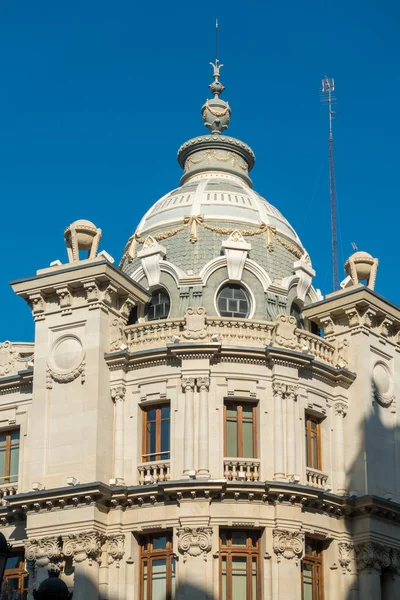 Valencia, Spanje - 24 februari: Historische Post kantoorgebouw — Stockfoto