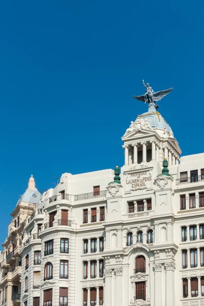 VALENCIA, SPAIN - FEBRUARY 24 : Insurance company building in th — Stock Photo, Image