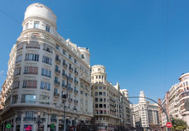 Valencia, İspanya - 24 Şubat: Şehrin tarihi binada 
