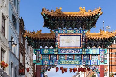 Londra, İngiltere - 11 Mart: Chinatown Soho Londra görünümünü Marc üzerinde