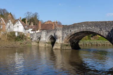 Aylesford, Kent/Uk - 24 Mart: View 14. yüzyıl Köprüsü 