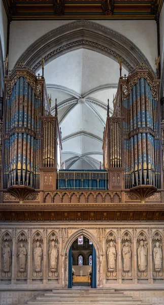 Rochester, kent / uk - 24. märz: blick auf die orgel in der kathedrale — Stockfoto