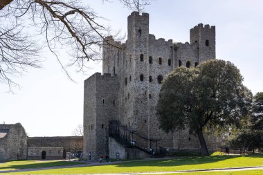 Rochester, Kent/Uk - 24 Mart: Rochester'daki kalenin görünüm 