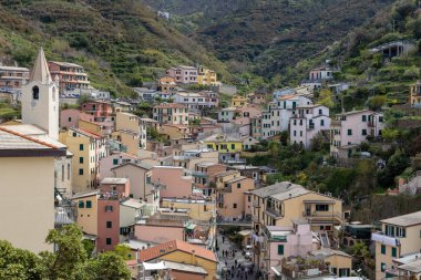 Riomaggiore, Liguria/İtalya - 21 Nisan : San Giovanni Kilisesi 