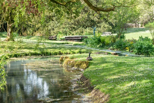 Cardiff, Velká Británie – 27. dubna – pohled na zahradu v St Fagans Nationa — Stock fotografie