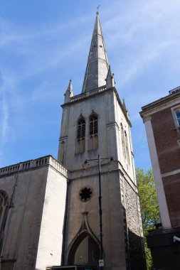 Bristol, İngiltere - 14 Mayıs : Bristol St Nicholas Kilisesi Görünümü üzerinde 