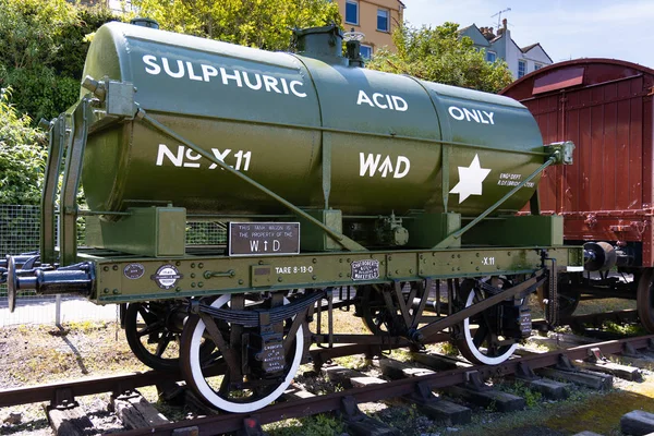 BRISTOL, UK - MAY 14 : Railway rolling stock in the dockyard are — Stock Photo, Image