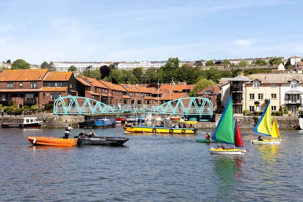 BRISTOL, UK - MAY 14 : View of boats on the River Avon in Bristo — Stock Photo, Image