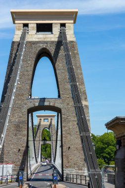 Bristol, İngiltere - 13 Mayıs : Clifton Asma Köprüsü'nün görünümü 