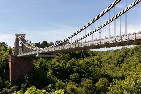 Bristol, Wielka Brytania-13 maja: widok na most wiszący Clifton — Zdjęcie stockowe