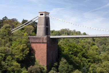 Bristol, İngiltere - 13 Mayıs : Clifton Asma Köprüsü'nün görünümü 