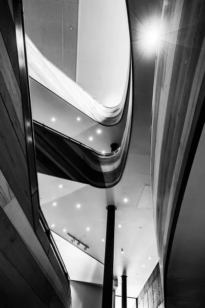 CARDIFF/UK - JULY 7 : Interior view of the staircases in the Mil — Stock Photo, Image