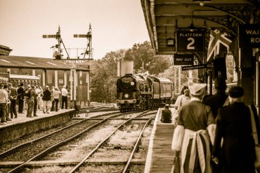 Horsted Keynes istasyonuna gelen 34059
