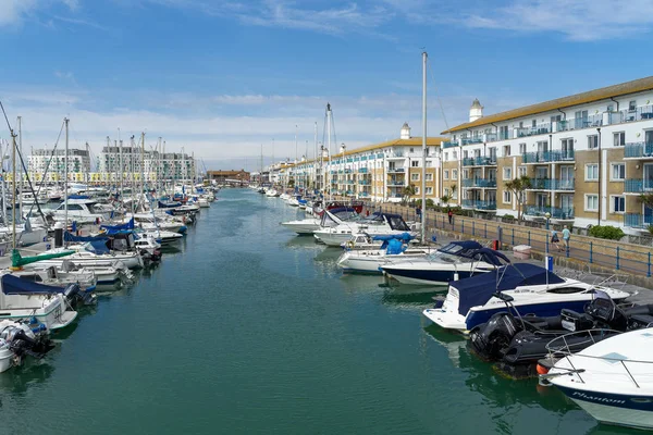 Brighton, Sussex/UK-Srpen 31: pohled na Brighton Marina v BRI — Stock fotografie