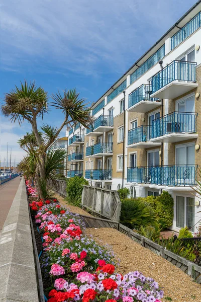 Brighton, Sussex/UK-31 sierpnia: widok apartamentów w Brighton — Zdjęcie stockowe