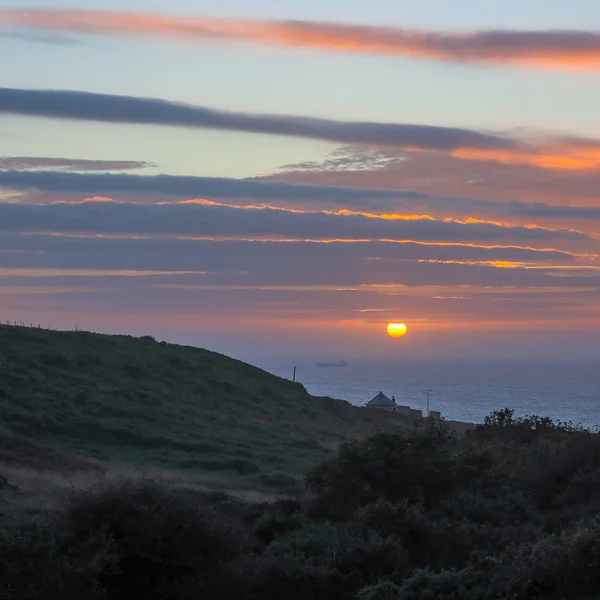 Pembrokeshire Druidston Haven St Brides Bay de Alacakaranlık — Stok fotoğraf