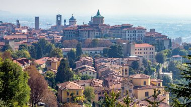 Bergamo, Lombardy / İtalya - 5 Ekim: Citta Alta in Be