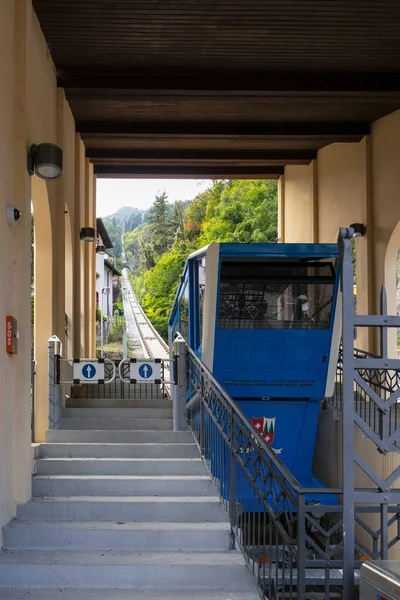 SAN PELLEGRINO, LOMBARDY/ITALY - OCTOBER 5 : View of the Funicul — Stock Photo, Image