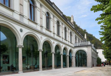 San Pellegrino, Lombardiya / İtalya - 5 Ekim: Spa bui manzarası