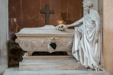 Floransa, Toskana / İtalya - 19 Ekim: Gino Capponi Anıtı 