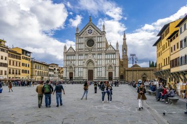 Floransa, Toskana / İtalya - 19 Ekim: Santa Croce Frankı manzarası