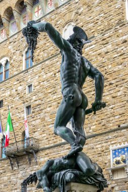 Floransa, Toskana / İtalya - 19 Ekim: Perseus heykeli