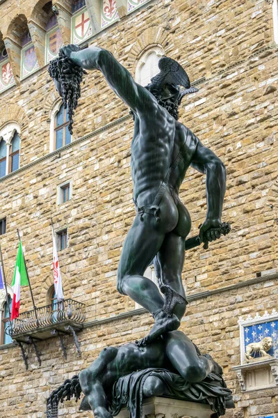 Floransa, Toskana / İtalya - 19 Ekim: Perseus heykeli