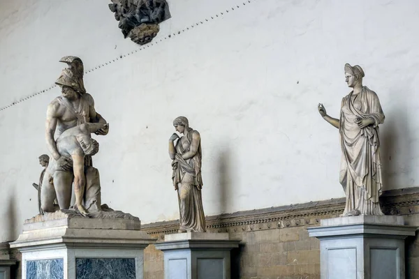 Florens, Toscana / Italien - 19 oktober: Staty av Menelaus holdin — Stockfoto