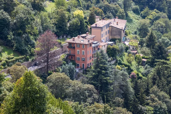 Bergamo Lombardy Italy Αυγούστου Άποψη Από Citta Alta Στο Μπέργκαμο — Φωτογραφία Αρχείου
