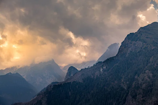 Platteland Rond Lake Alleghe Veneto Italië — Stockfoto