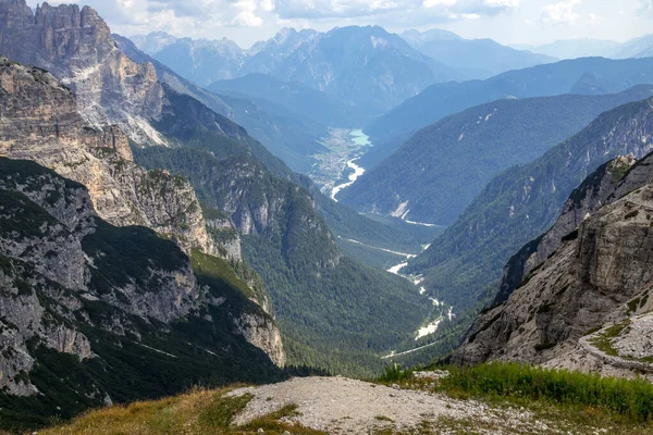 View Three Peaks Dolomites — Stock Photo, Image