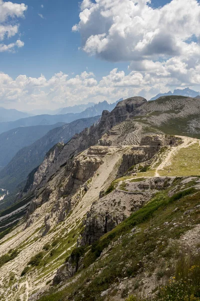 Vue Près Des Trois Pics Dans Les Dolomites — Photo