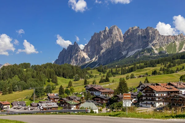 Cortina Ampezzo Veneto Italy August View Dolomites Cortina Ampezzo Veneto — 图库照片