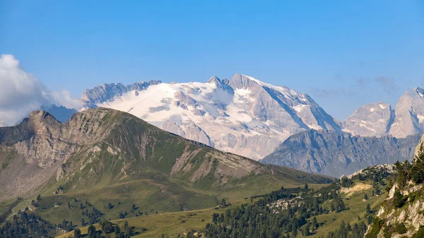 Utsikt Över Dolomiterna Nära Corvara Sydtyrolen Italien — Stockfoto