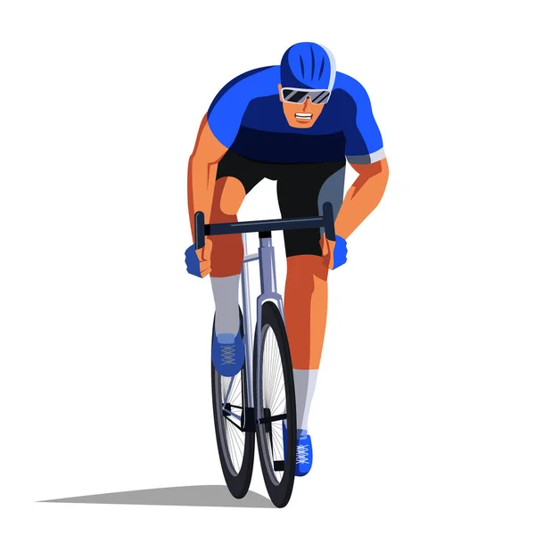 El atleta en la moto está terminando la carrera. — Vector de stock