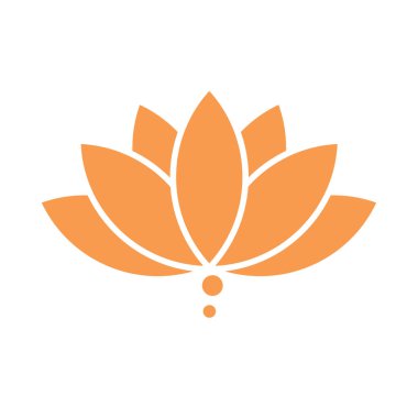 Basit nilüfer çiçeği simgesi, yan görünüm.