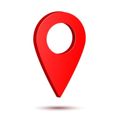Konumu gösteren vektör haritası simgesi. Web element tasarımı. Navigasyon işareti.