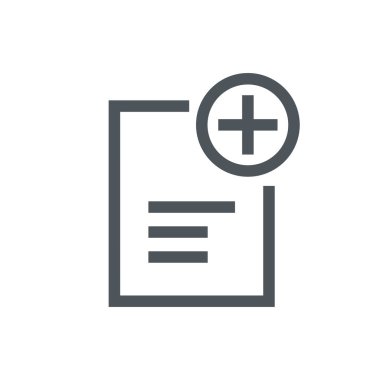 Mobil uygulama yeni belge simgesi. Vektör düz tasarım çizimi