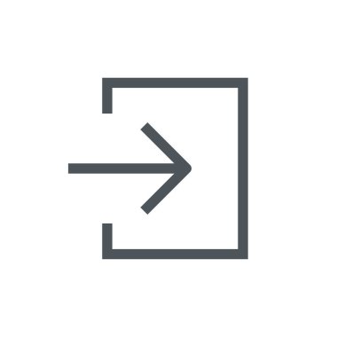 Mobil uygulama girin, girin, imzalayın, simgeyi imzalayın. Vektör düz tasarım çizimi