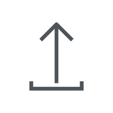 Simgeyi yükle. Ok işareti. Vektör düz tasarım çizimi