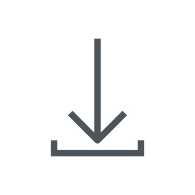 Simge indir. Ok işareti. Vektör düz tasarım çizimi